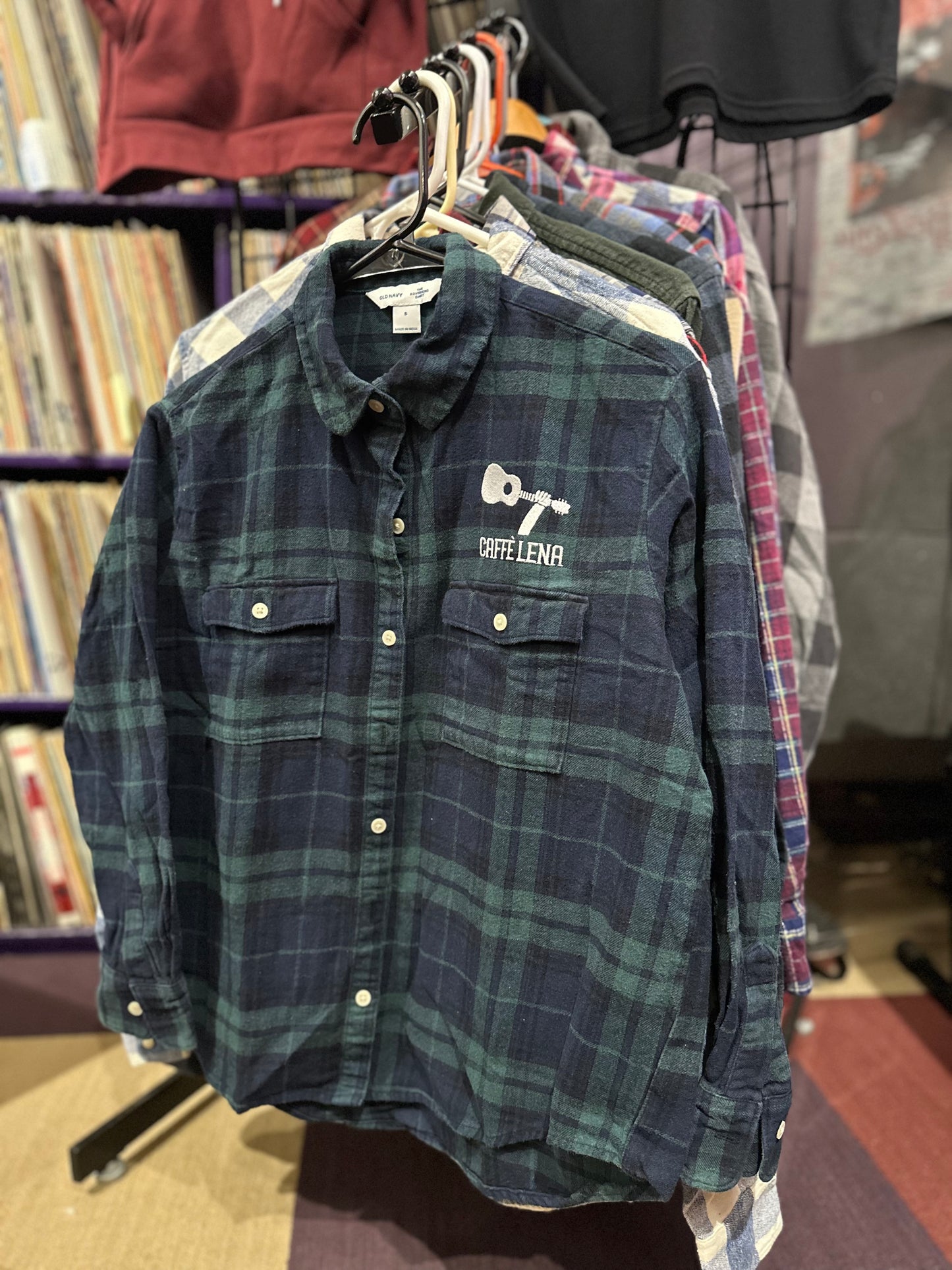 Upcycled Embroidered Flannel Button Down Shirt