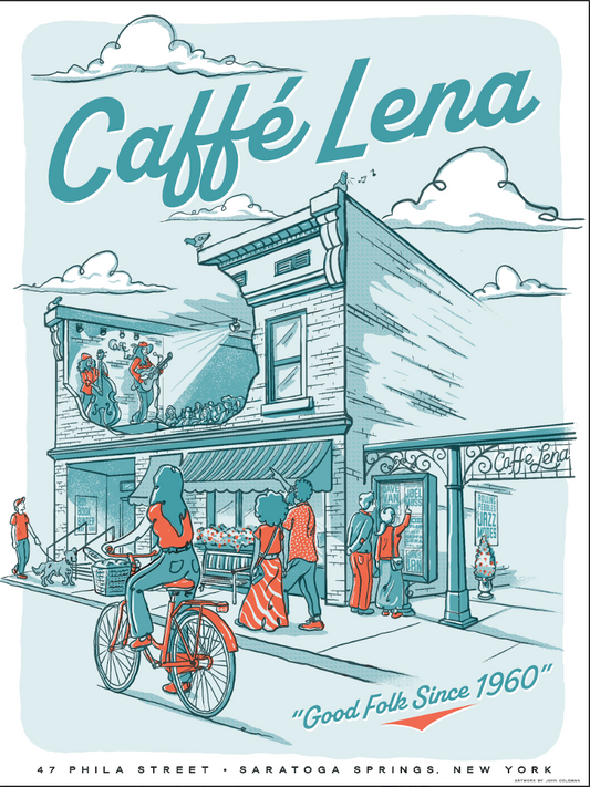 Caffè Lena – "Good Folk Since 1960" Screenprinted Poster