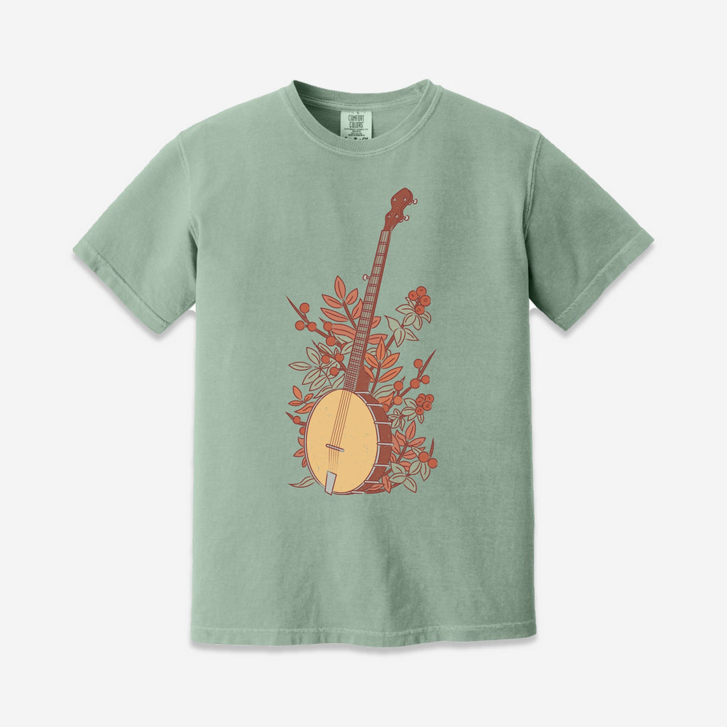 Caffè Lena @ SPAC Festival Tee, front banjo art (placeholder image)
