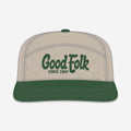 Good Folk Quilted Hat, cream crown and dark green brim (placeholder image)